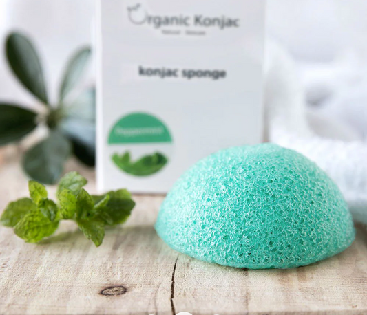 Organic Konjac Svamp Peppermint - Fedtet hud
