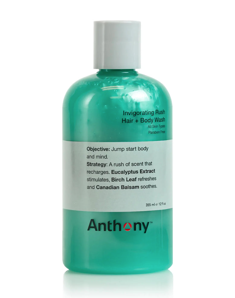 Anthony 2-i-1 Invigorating Rush Hair + Body Wash - 355 ml.