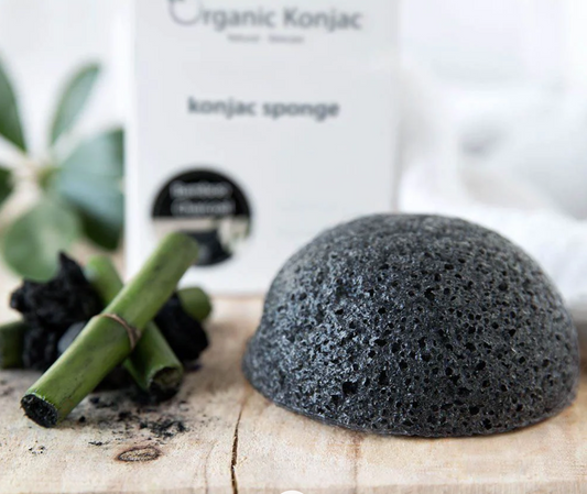 Organic Konjac Svamp Bamboo Charcoal - Uren hud