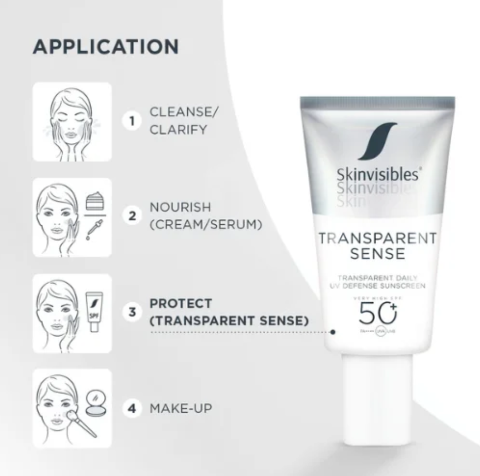 Skinvisibles Transparent Sense SPF50+ - 50 ml.