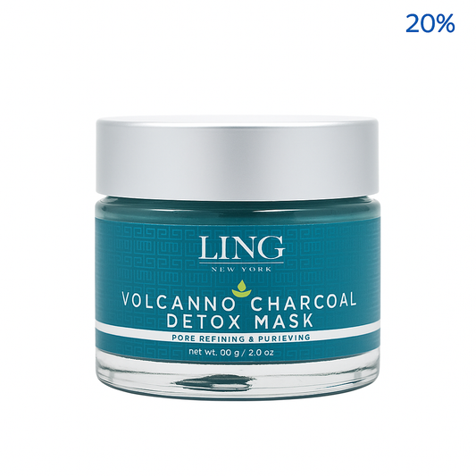LING VOLCLAYNO CHARCOAL DETOX MASK - 60 ML.