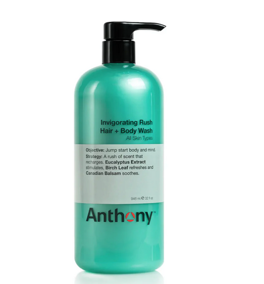 Anthony 2-i-1 Invigorating Rush Hair + Body Wash - 946 ml.